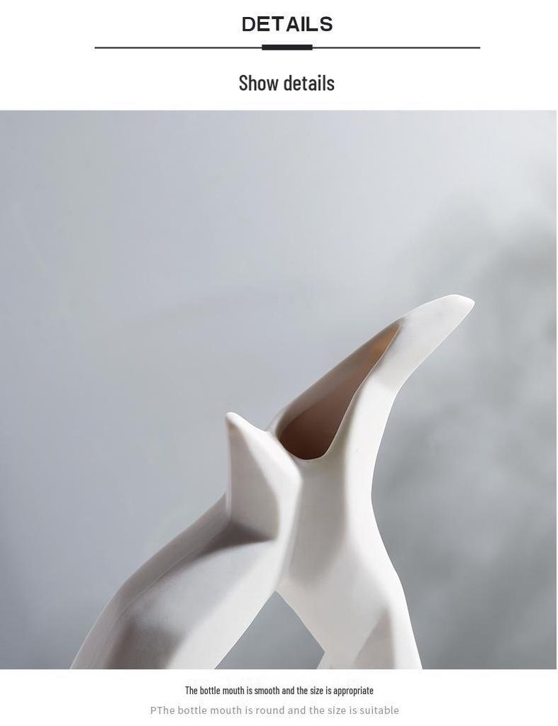 Nordic Irregular Ceramic Vase for Dried Flowers: Modern Home Decor Ornament