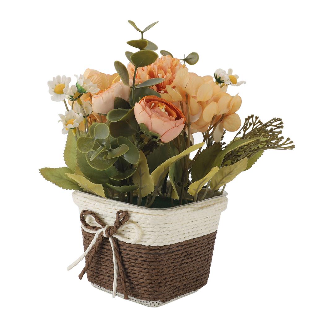 Artificial Potted Plant Creative Realistic Plastic Fake Potted Plants for Home Restaurant Office