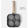 Non-stick Household Breakfast Frying Pan for Making Fried Eggs, Burgers, or Steaks with Four Holes.