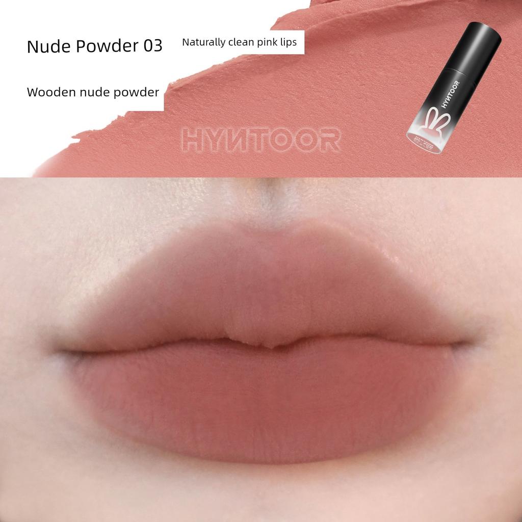 Hyntoor Black Rabbit Macaron Lip Mud 21 Non-Stick Cup Film-Forming Matte Lip Glaze for Female Students Lip Mud Lip Gloss