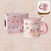 Cartoon Cup with Lid Cute Butter Bear Ceramic Mug with Lid with Spoon Ceramic Cup Water Cup Female Souvenir