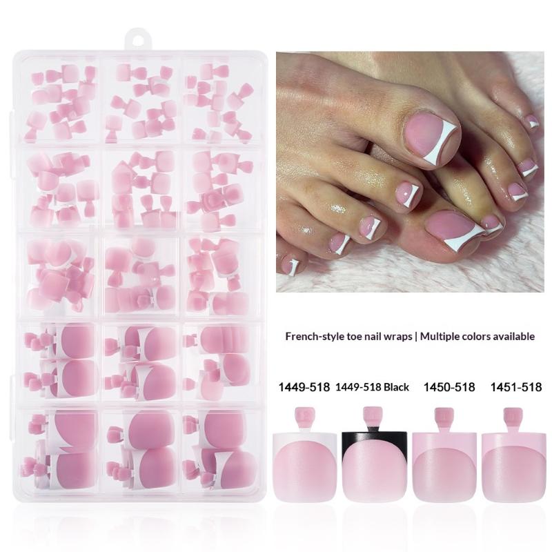Matte Square 150PCS Toe Nail Tips for Durable and Stylish DIY Pedicures