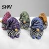 Waterproof Balcony Accents Colorful Hat Gnome Resin Statue, Faceless Dwarf Figurine with Wrinkled Hat, Outdoor Statues Garden Ornament, Indoor