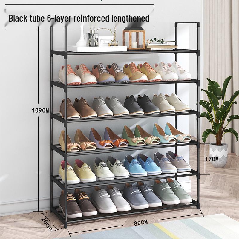 Compact Multi-Layer Metal Shoe Rack for Small Spaces
