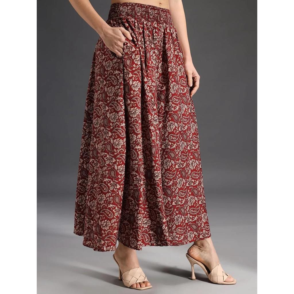 Floral Printed Women's Ethnic Palazzo Set Indian Bollywood Flared Trouser Set