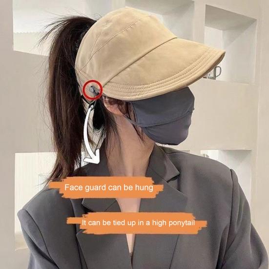Women Sun Hat Hollow Dome Extended Brim Sun Protection Hat with Large Brim Outdoor Activities Breathable Hat