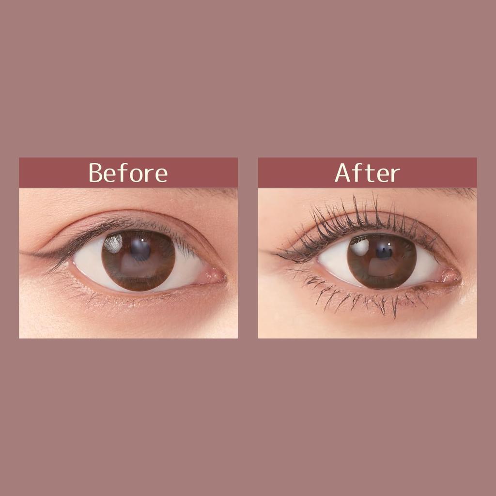 MilleFee Metal Brush Mascara Natural Eye Makeup Waterproof Long Curl Keeping (02 Brown) Ultra-Fine Oil-Based