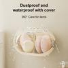 Cosmetic storage box Household wall hanging perforation-free sealing dust proof multi-functional powder puff beauty egg storage