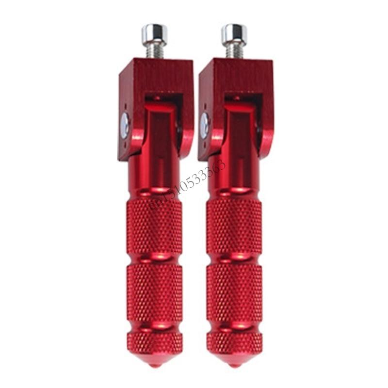 

090E E-bike Motorcycle Footrests Foot Pegs Rest Pedal For Electric Vehicle Durable 2x червоний