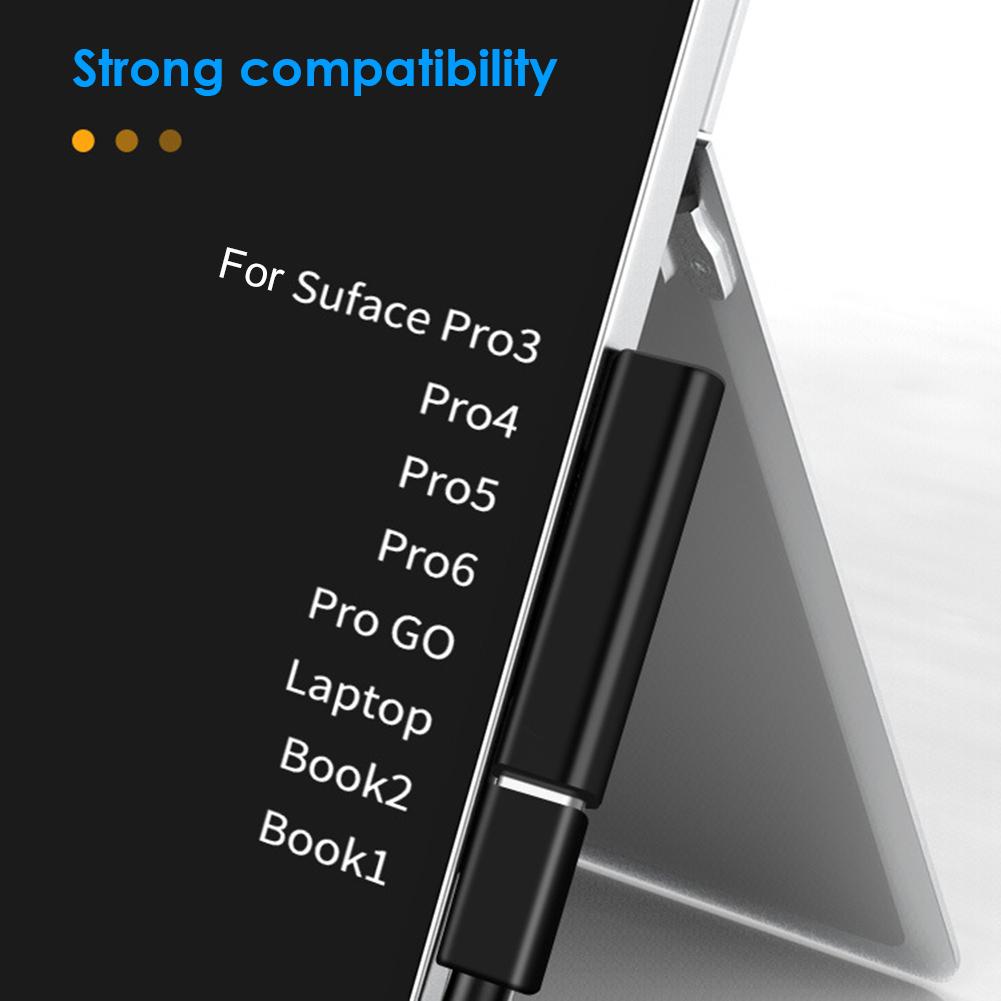 3/5Pcs PD Fast Charging USB C Power Supply Charger Adapter For Microsoft Surface Pro 8 7 6 5 4 Go Book Tablet Converter Charger