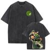 Washed Vintage Anime Jojo Bizarre Adventure Steel Ball Run Diego Brando Graphic Tshirt Men Women Manga Retro Oversized T Shirts