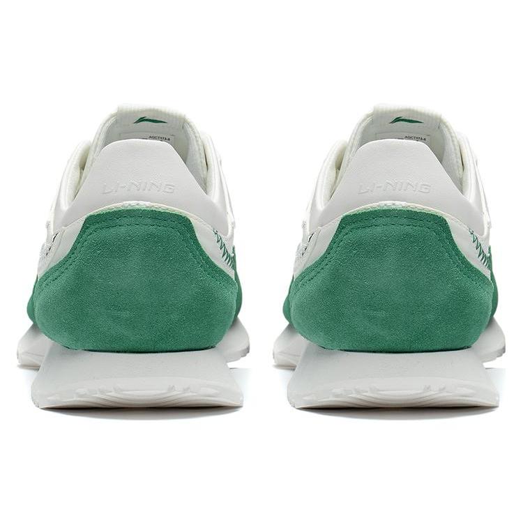 New LiNing CF Linen Woven Durable Breathable Low Top Casual Shoes Men's White Green AGCT173-5
