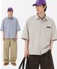 GRAYBLVD Linen-Like Pepe Striped Short Sleeve Shirt (2 Colors)