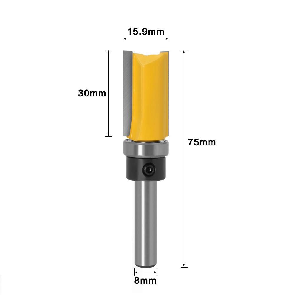 8mm Shank Straight Template Trim Router Bit For Woodworking Milling And Cleaning For Carpentry Wood Projects Milling Cutter