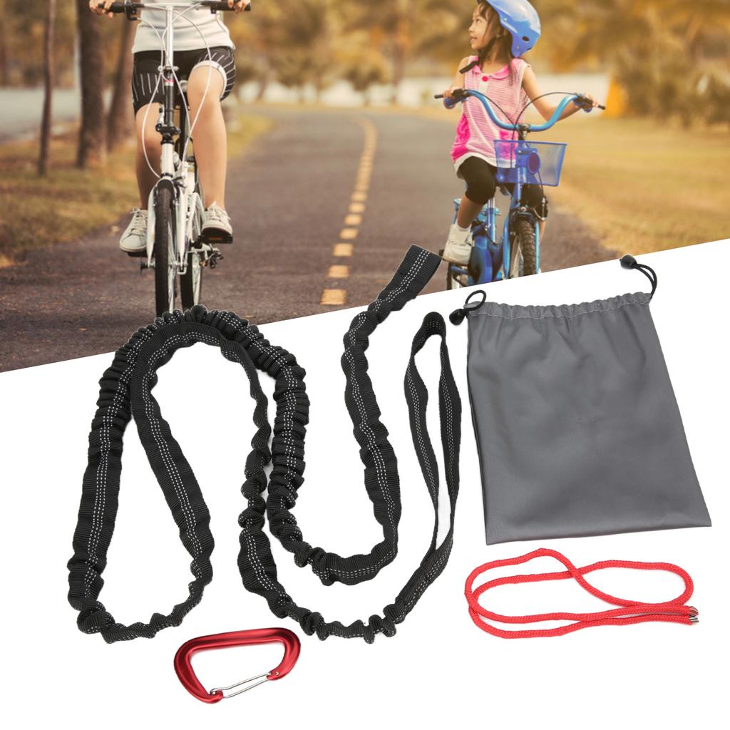 Schleppseil Langlebig Flexibel Dämpfend Bergsteiger Schnallendesign LKW Zubehör für Outdoor Radfahren Schwarz