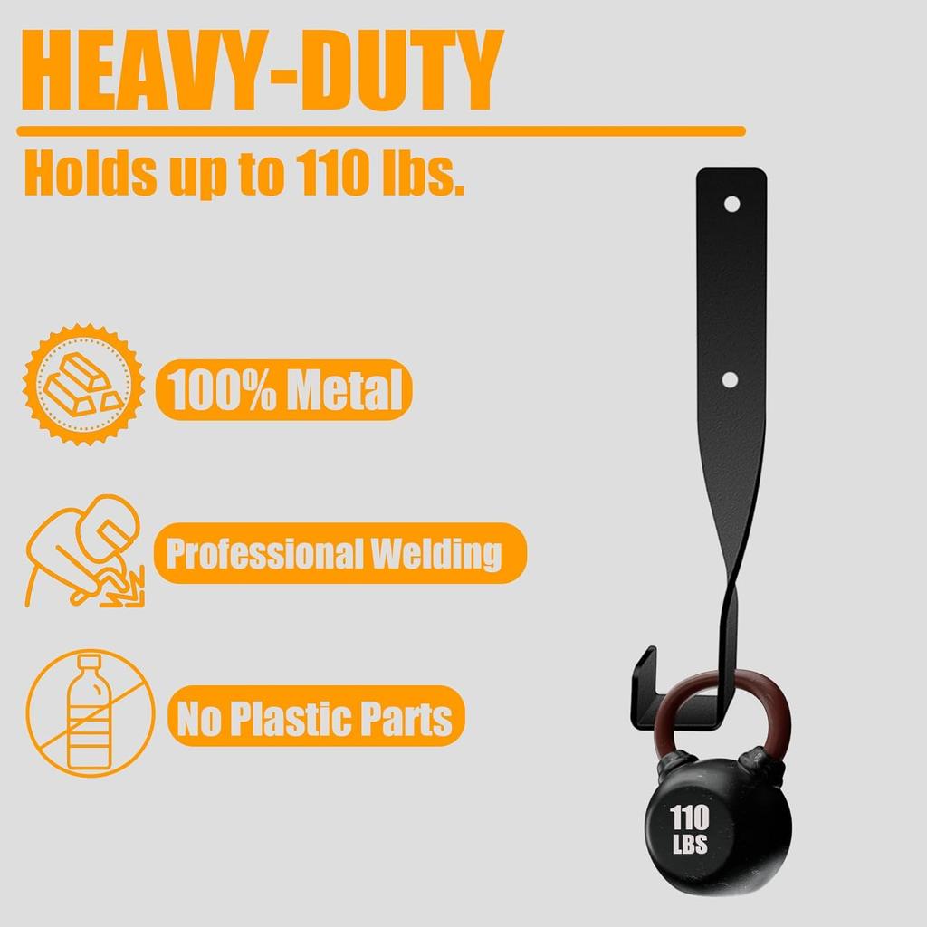 4Pcs Chainsaw Holder Wall Mount,Weed Eater Hanger,String Trimmer Storger Hook,Backpack Blower Rack Accessories and Tools for Garage Wall, Black