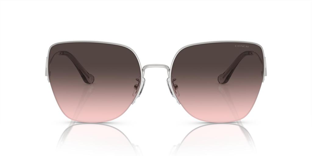 Coach Sunglasses HC7156D CL904 SHINY SILVER 60 Women's