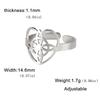 Witch Knot Ring for Women Stainless Steel Adjustable Open Finger Rings New Witchcraft Amulet Jewelry Birthday Gift
