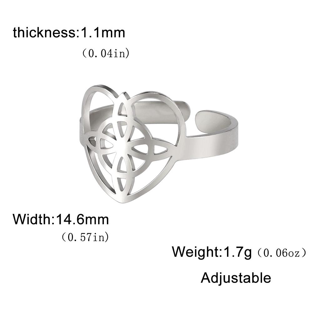 Witch Knot Ring for Women Stainless Steel Adjustable Open Finger Rings New Witchcraft Amulet Jewelry Birthday Gift