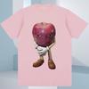Lustig Ich Asf Apfel mit Gesicht Meme T-Shirt Unisex Mode Hochwertige T-Shirts Retro Lässig Kurzarm T-Shirt Tops