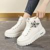 34-42 Kadın Kış Büyük Beden Moda Kalın Taban Ekstra Polar Yalıtımlı Pamuklu Botlar Kar Botları Yüksek Bilekli Pamuklu Ayakkabılar