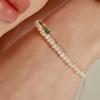 (Set) Pearl and Petite Cubic Ball Chain Bracelet SE0162