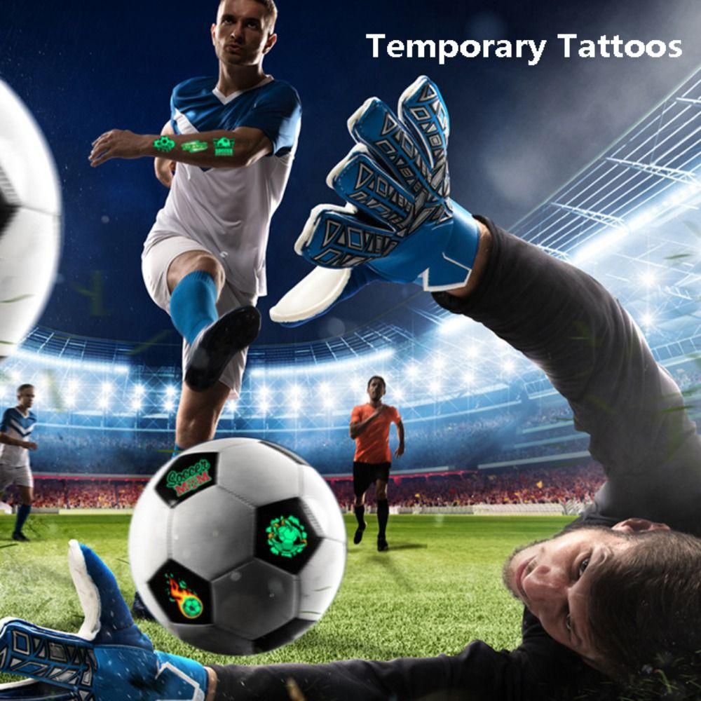 

10 шт., светящиеся в темноте, светящиеся временные татуировки, чемпионат Европы по футболу, поддельные татуировки для детей