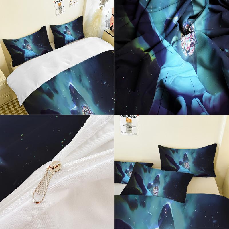 Animation Series 3D Digital Printing Three-Piece Bedding Kit Bed Sheet Quilt Cover