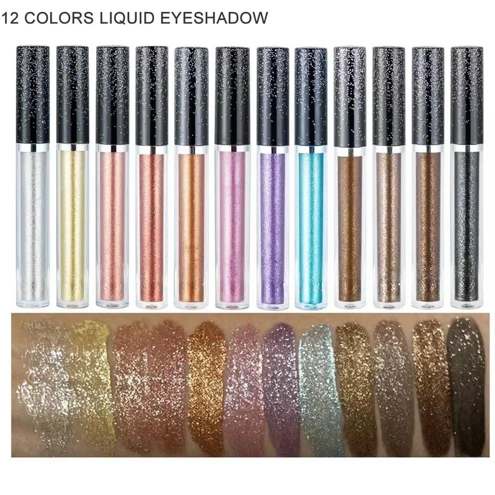 New Metallic Diamond Liquid Eye Shadow Shiny Eye Liner Pens Giltter Eye Palettes Lasting Shimmer Brighten Cosmetic