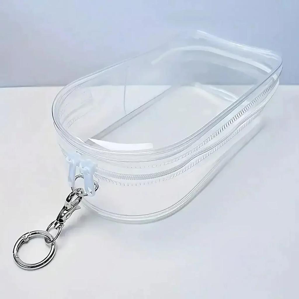 Colorful Transparent Protector Case Cable Organizer Box for 17cm Plush Dolls Display Bag With Keychain Earphone Bag