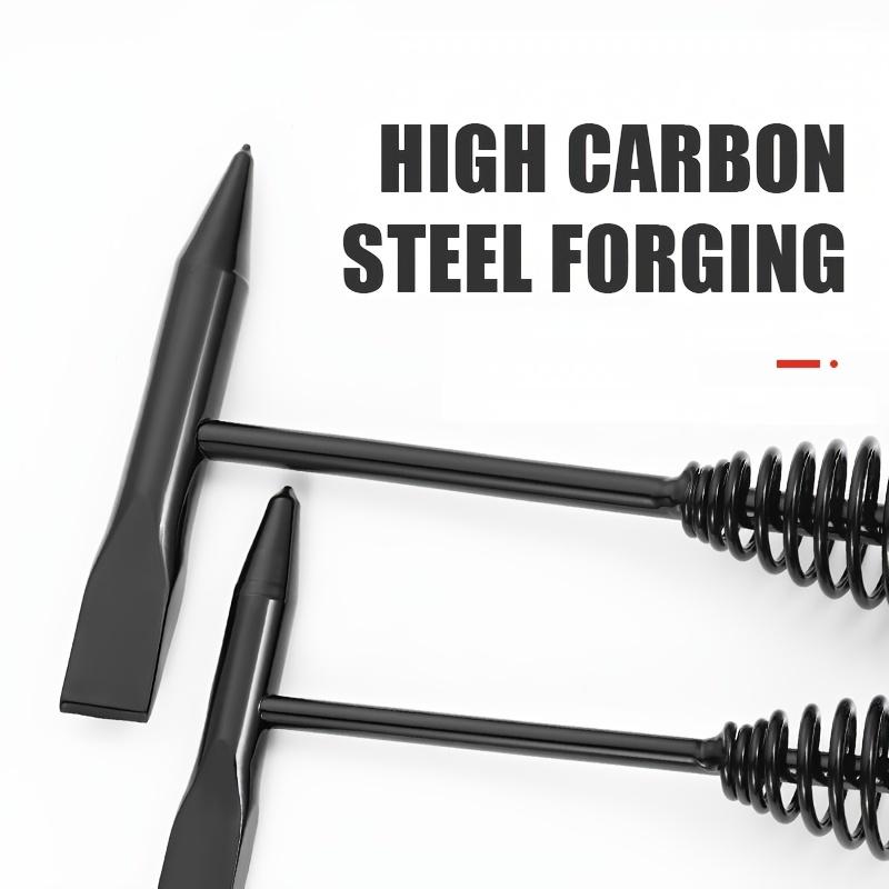 Welding Chipping Hammer/Slag Hammer with Coil Spring Handle, Forge Hardended Steel Industrial Welding Hammer