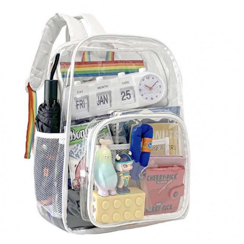 Transparent Waterproof PVC School Backpack - Large Capacity, Hot Sale