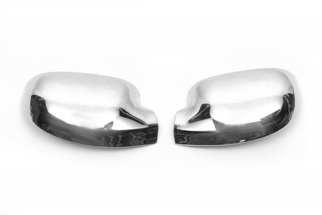 Mirror Covers Top (2 Pcs, Stainless Steel) for Dacia Logan I 2005-2008