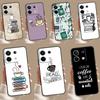 Books And Coffee Phone Case For Xiaomi Redmi Note 13 Pro 12 10 9 8 11 Pro 12S 11S 10S 9S 10A 9C 10C 12C 13C