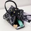 Casual Leopard Print Messenger Bag Large Capacity Multifunctional Dumpling Shape Wallet Pu Leather Handbag Women