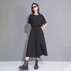 Evropský tmavý styl A-liniová sukně - Dámský niche letní design, Nepravidelný slim střih, Univerzální pro všechny příležitosti