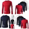 Premium Quality Fashion Men's Slim Fit O-neck Long Sleeve Muscle Tee T-shirt For Casual Wear