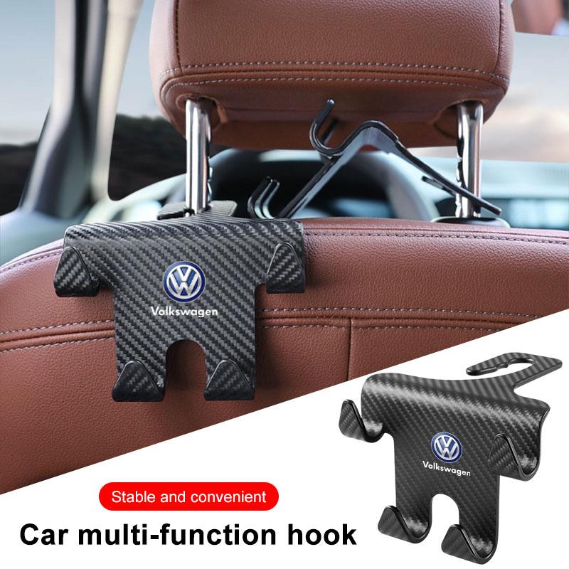 Multi-Purpose Car Seat Headrest Hook Mobile Phone Holder Emblem For VW B5 B6 B7 T4 T5 Golf 4 5 6 7 Polo Passat Tiguan Jetta Gol