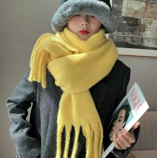 2025 Versatile Women's Korean-Style Cashmere Scarf for Autumn/Winter