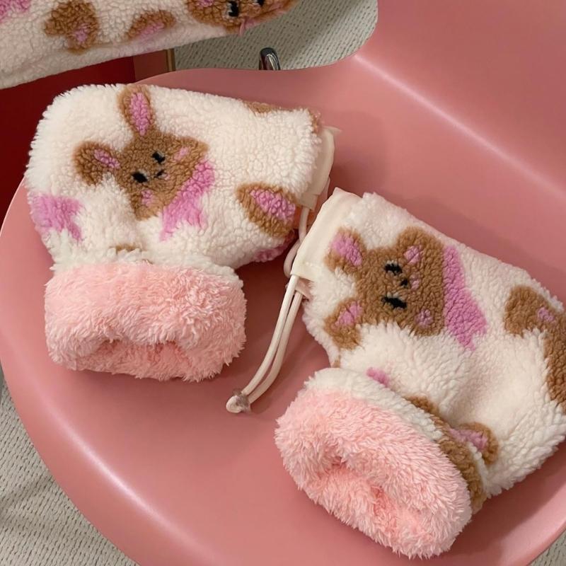 1 Pair Cartoon Scooter Mittens Children's Balance Car Gloves Warm and Soft Hand Gloves for Outdoor Sports Activities