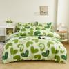 Single duvet cover Printed red quilt cover Thickened plant-cashmere cartoon multicolored bed cover 220x240 double bedding