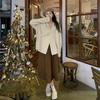 Women's 2023 Autumn V-neck Knit Cardigan - Stylish Lazy Style Sweater Coat Base Layer