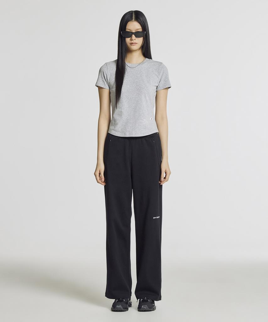 Nyuballanseu Nbmlg2W422 / Women Summer Lightweight Double-Weave Wide Pants (Black)