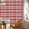 Red Checkered Wallpaper in Red, Coral, White, and Light Gray 50x1000