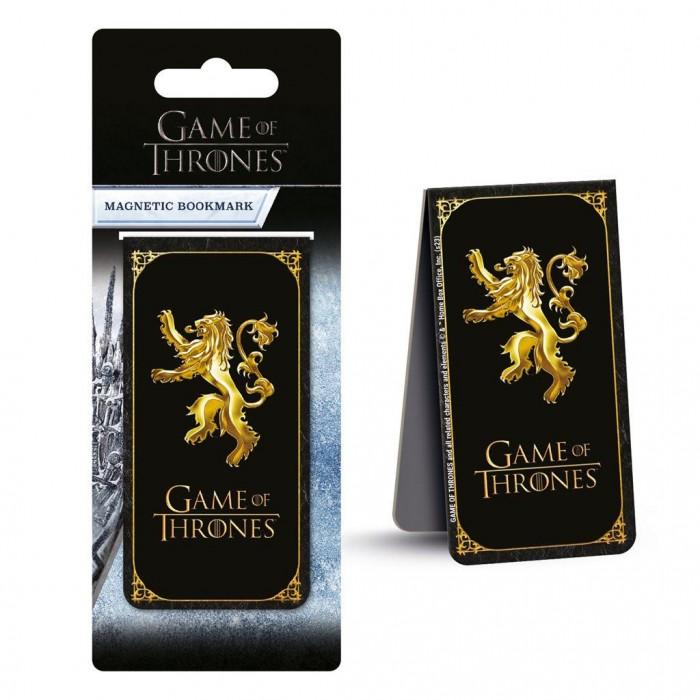 Game of Thrones Marcador magnético Lannister Insignia 15.5in x preto/ouro