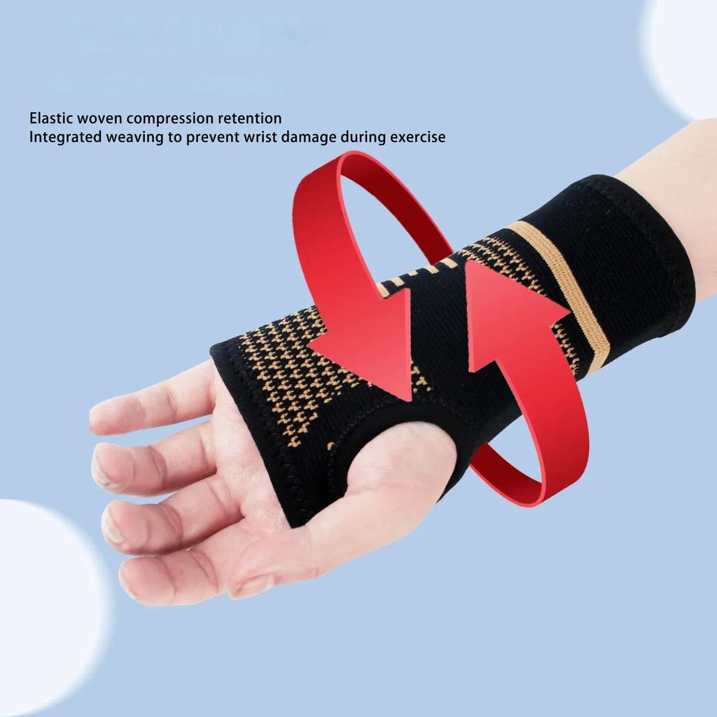 1Pcs Compression Wrist Brace With Pressure Belt Hand Support Wristband Knitting Pressurized Palm Brace Bandage