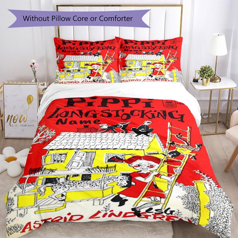 Pipi Customize Your Name Bedding Set Breathable Duvet Cover with Pillowcases Home Decoration Birthday Gift
