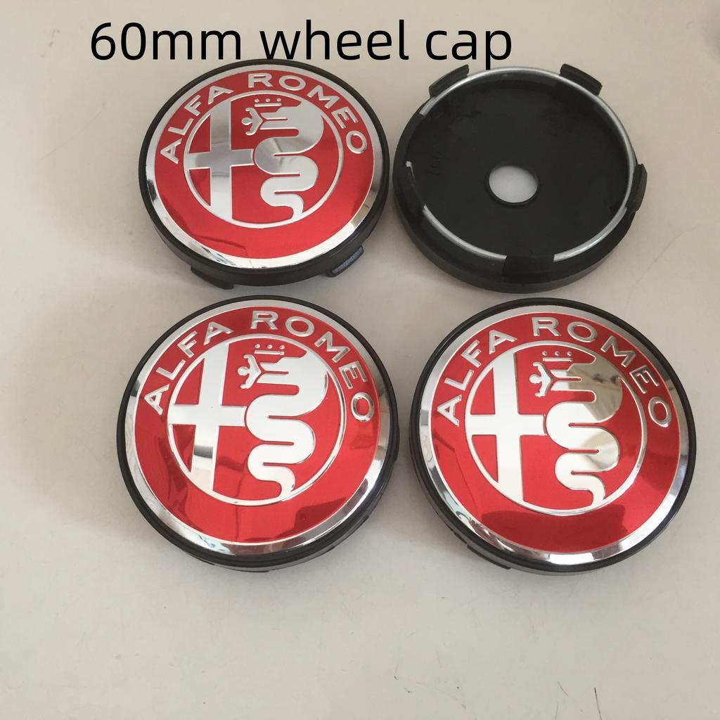 4 stuks 56mm 60mm 68mm Voor Alfa Romeo 147 156 159 Auto embleem Wielnaaf Centerkap Badgehoezen sticker Decals Styling