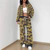 Retro Pattern Autumn and Winter New European and American Women's Clothing Rose Printing Suit Women
