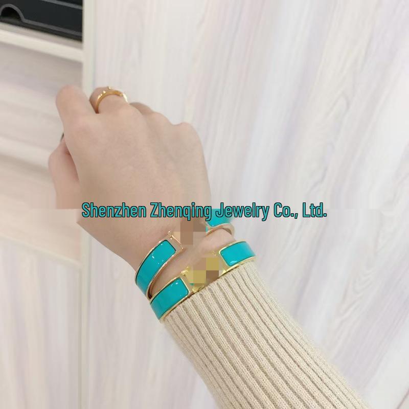 Náramek s písmenem H pozlacený 18k smaltovaný - Klasická móda, Více barev, Ideální pro páry